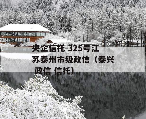 央企信托-325号江苏泰州市级政信（泰兴 政信 信托）