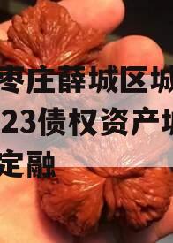 山东枣庄薛城区城市建设2023债权资产城投债定融