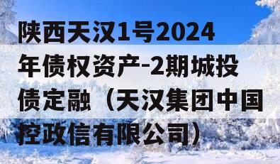 陕西天汉1号2024年债权资产-2期城投债定融（天汉集团中国控政信有限公司）