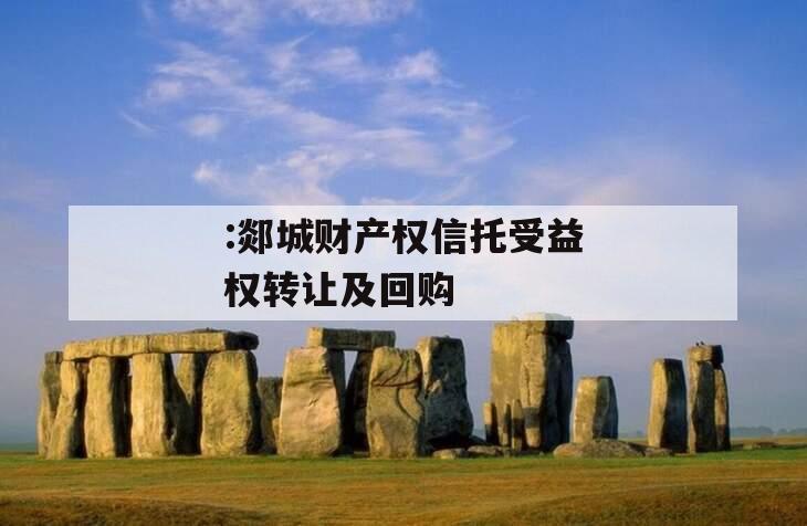 :郯城财产权信托受益权转让及回购