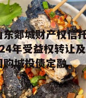 山东郯城财产权信托2024年受益权转让及回购城投债定融