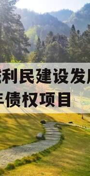 邹城利民建设发展2024年债权项目 邹城利民建设发展2024年债权项目