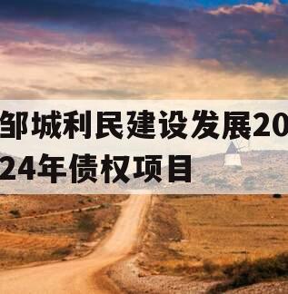 邹城利民建设发展2024年债权项目