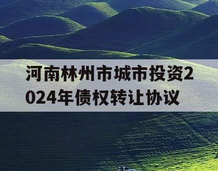 河南林州市城市投资2024年债权转让协议