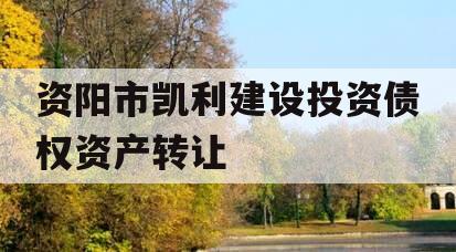 资阳市凯利建设投资债权资产转让