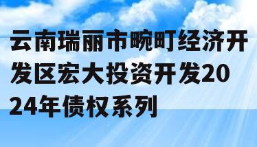 云南瑞丽市畹町经济开发区宏大投资开发2024年债权系列