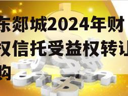 山东郯城2024年财产权信托受益权转让及回购