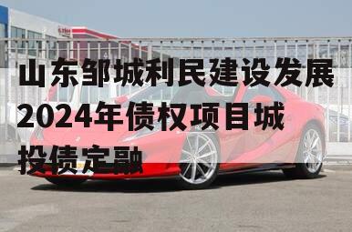 山东邹城利民建设发展2024年债权项目城投债定融