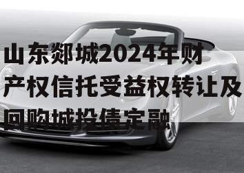 山东郯城2024年财产权信托受益权转让及回购城投债定融