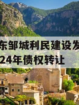 山东邹城利民建设发展2024年债权转让