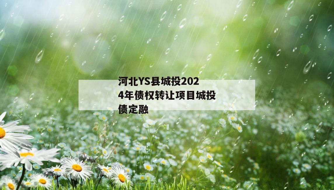 河北YS县城投2024年债权转让项目城投债定融