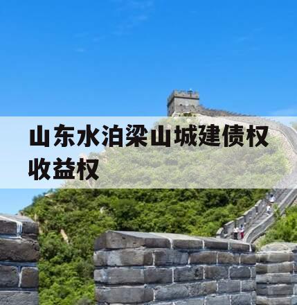 山东水泊梁山城建债权收益权