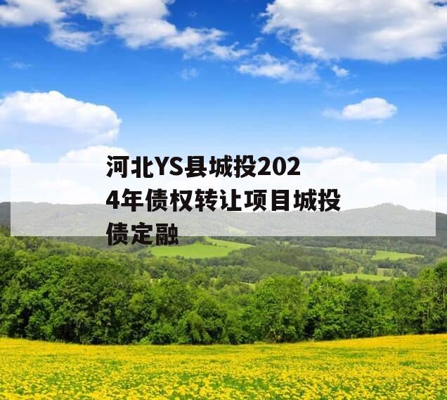 河北YS县城投2024年债权转让项目城投债定融