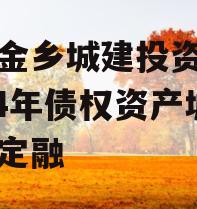 山东金乡城建投资运营2024年债权资产城投债定融