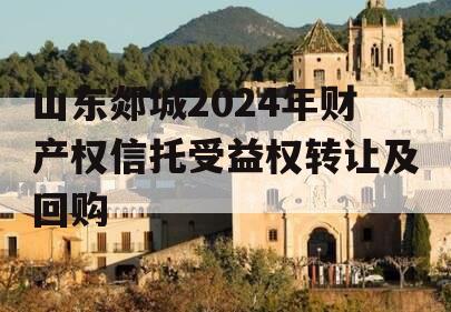 山东郯城2024年财产权信托受益权转让及回购