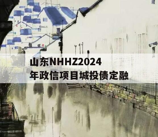 山东NHHZ2024年政信项目城投债定融