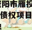 四川资阳市雁投建设2024年债权项目城投债定融