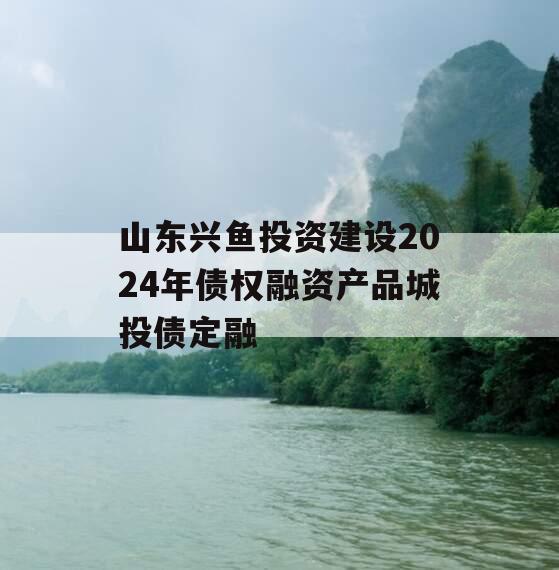 山东兴鱼投资建设2024年债权融资产品城投债定融