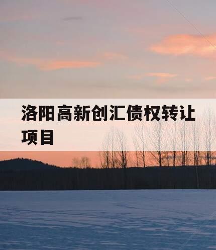 洛阳高新创汇债权转让项目