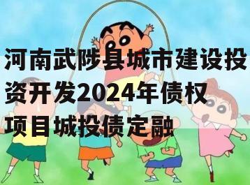 河南武陟县城市建设投资开发2024年债权项目城投债定融