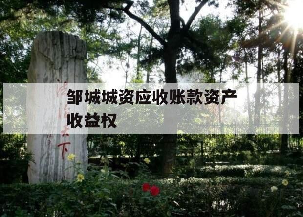 邹城城资应收账款资产收益权