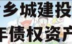 山东金乡城建投资运营2024年债权资产