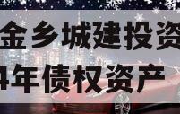 山东金乡城建投资运营2024年债权资产