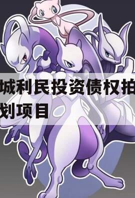邹城利民投资债权拍卖计划项目