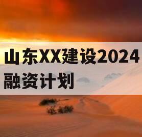 山东XX建设2024融资计划