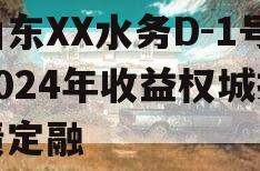 山东XX水务D-1号2024年收益权城投债定融