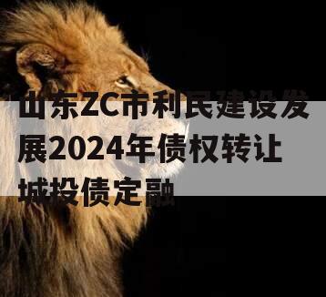 山东ZC市利民建设发展2024年债权转让城投债定融