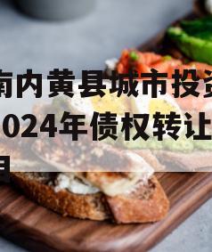 河南内黄县城市投资开发2024年债权转让项目