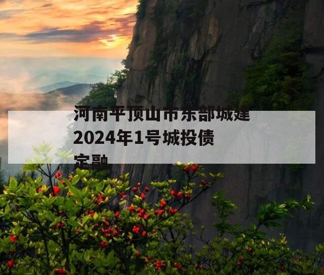 河南平顶山市东部城建2024年1号城投债定融