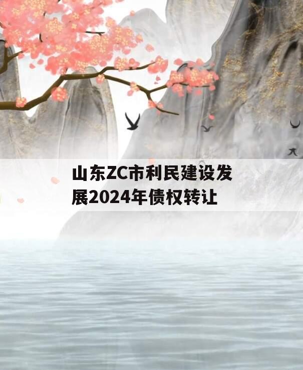 山东ZC市利民建设发展2024年债权转让