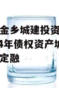 山东金乡城建投资运营2024年债权资产城投债定融
