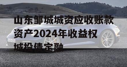 山东邹城城资应收账款资产2024年收益权城投债定融