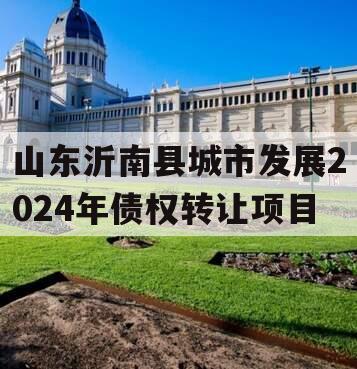 山东沂南县城市发展2024年债权转让项目