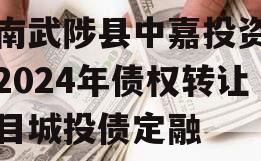 河南武陟县中嘉投资运营2024年债权转让项目城投债定融