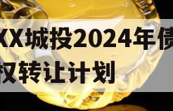 XX城投2024年债权转让计划