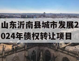 山东沂南县城市发展2024年债权转让项目