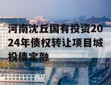 河南沈丘国有投资2024年债权转让项目城投债定融