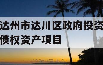 达州市达川区政府投资债权资产项目
