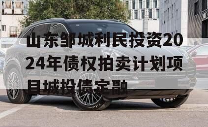 山东邹城利民投资2024年债权拍卖计划项目城投债定融