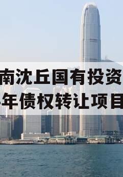 河南沈丘国有投资2024年债权转让项目